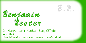 benjamin mester business card